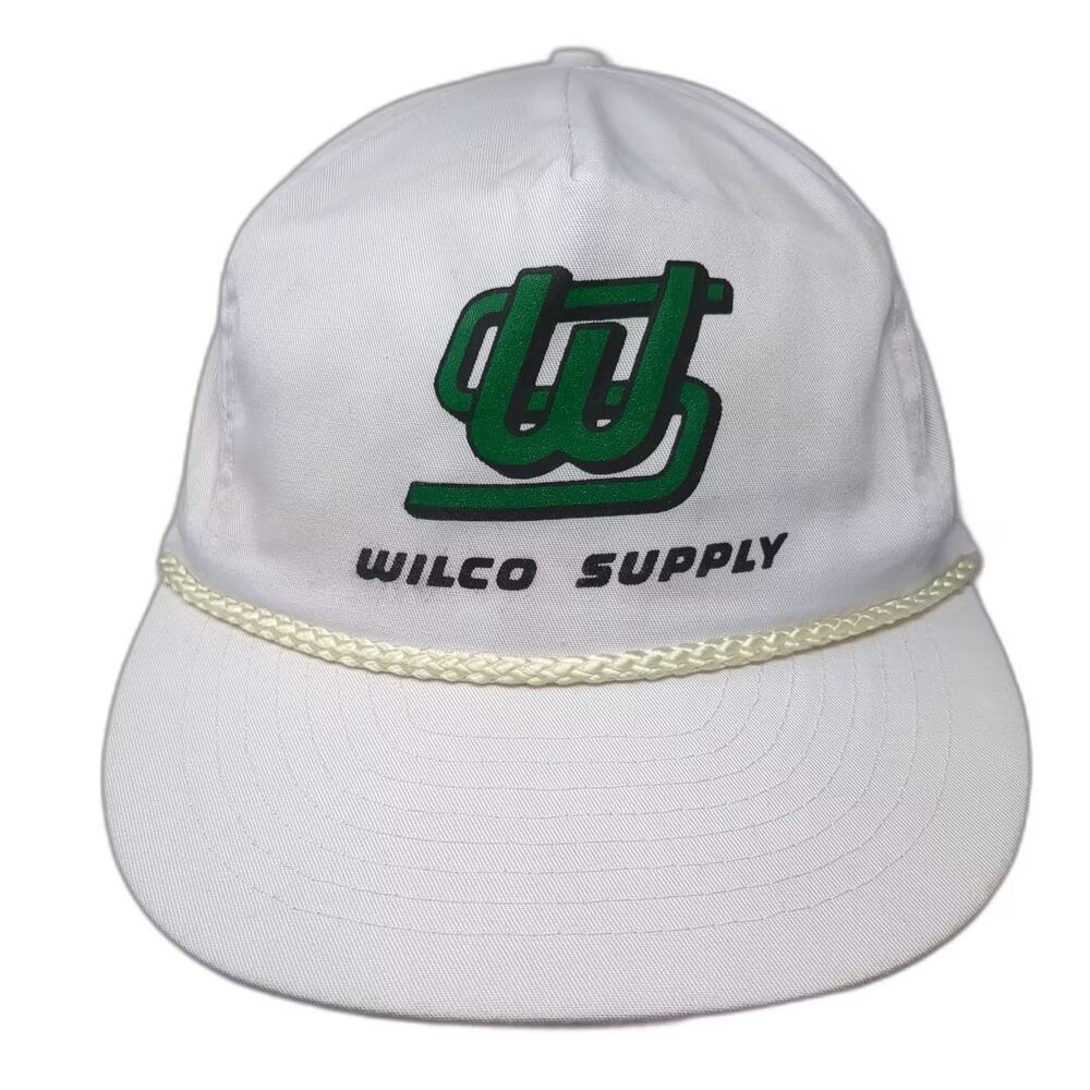 Design Original Wilco Supply 5 Panel Hat White OS Embroidered Rope Snapback